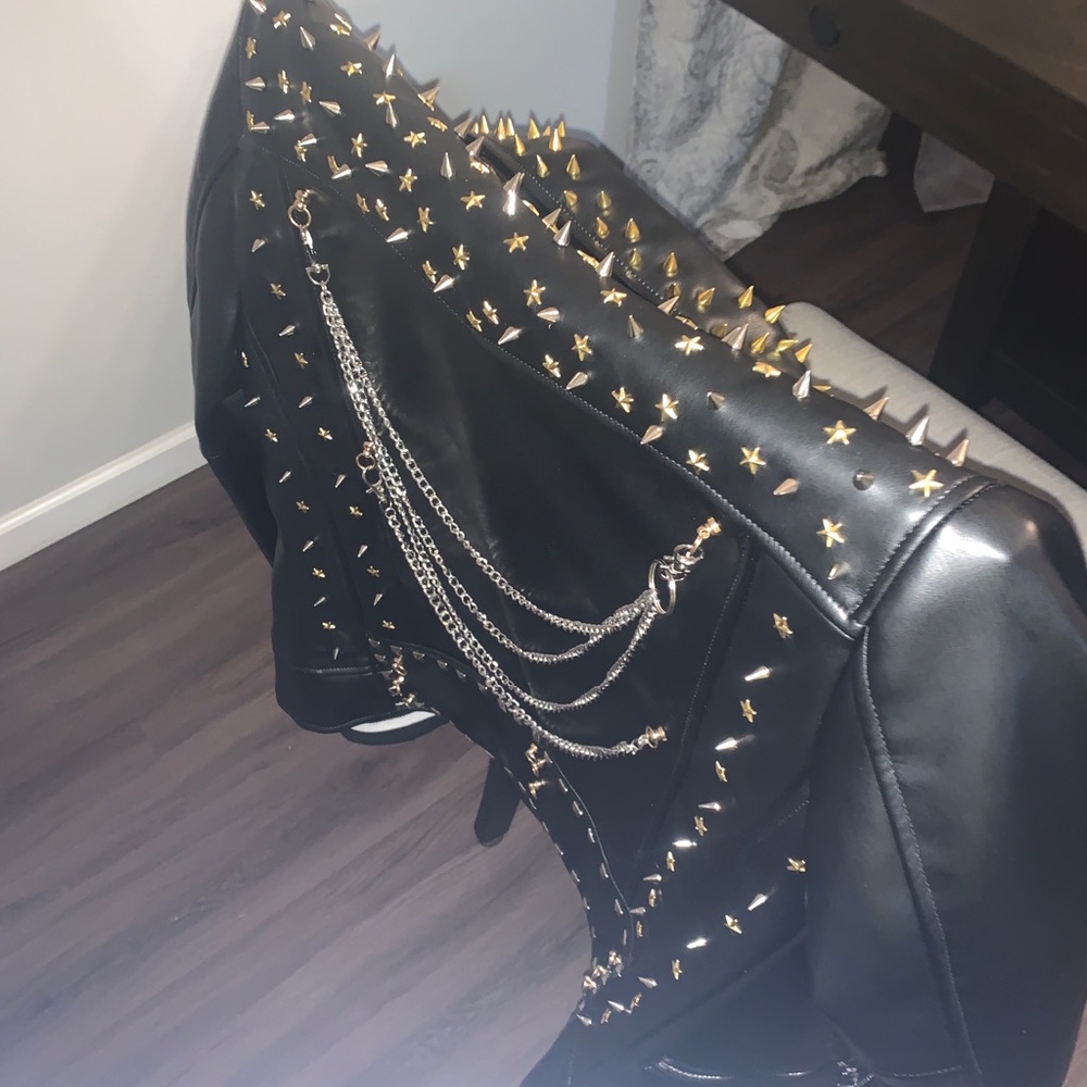 Zara men’s custom leather jacket size M